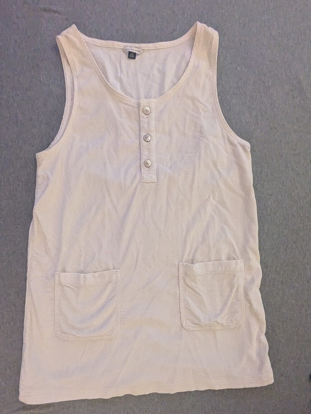 American Eagle Ribbed Dress with Front Pockets